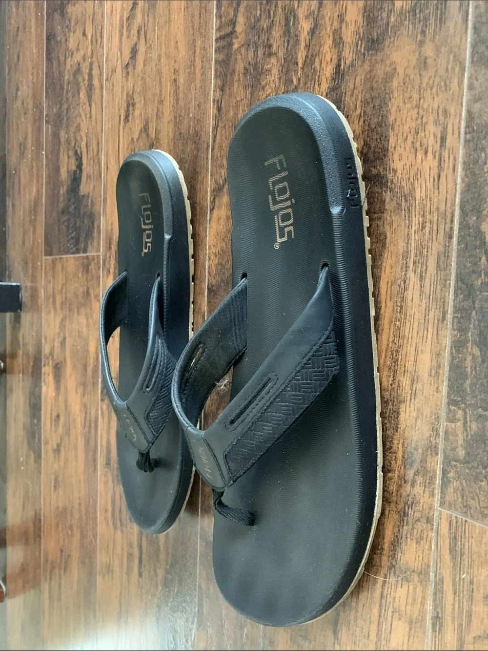 Flojos Black Men's Comfort Flip Flops